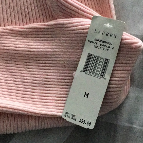 NWT Womens Lauren sweater- soft pink. Size Medium - Picture 5 of 5